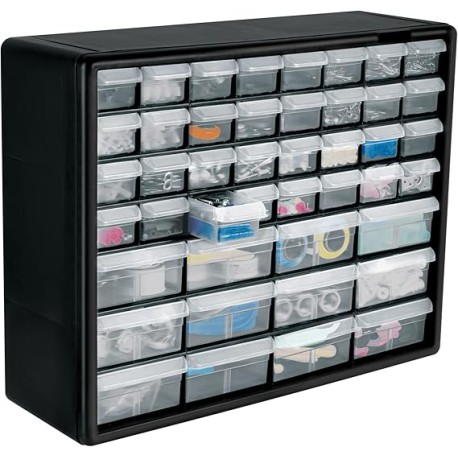 Truper ORG-44, Organizador con 44 gavetas ranuras para montarse en pared