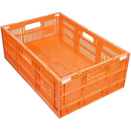 Caja Apilable Práctica y Funcional, MechaBox28, MXHXF-005, 5 Pzas, 28kg, 40x60x28cm, Apilable y Colapsable, Polietileno, Color 