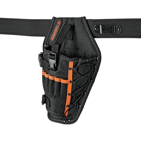 Truper POT-5B, Porta taladro de poliéster 6 compartimentos clip metálico para flexómetro, 1 Pieza