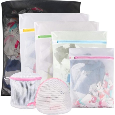 PUBAMALL 7 Pcs Bolsas de Lavandería, bolsas de lavado de ropa para blusa, medias, medias, ropa interior, ropa interior de sujet