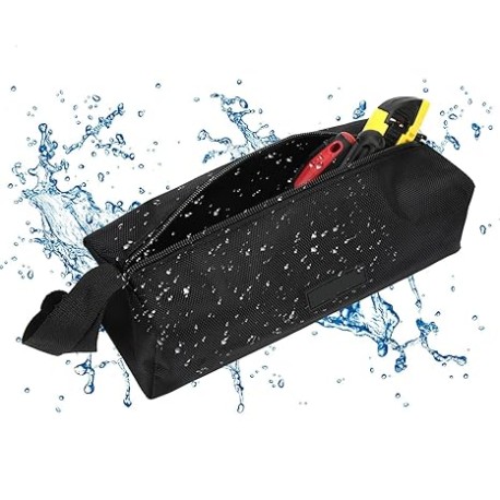 Bolsa de Herramientas Pequeña con Cremallera, Kit de Herramientas Portátil para Electricista de 9,8x2,8x3,3 Pulgadas, Bolsa de 