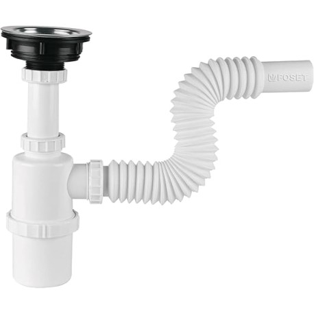 Foset CE-292, Céspol bote p/fregadero c/contracanasta, polipr, 1-1/2"