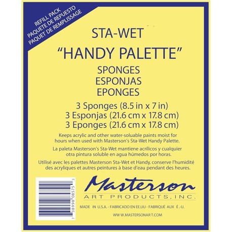 Masterson Sta-Wet Paleta práctica, Paquete de 3