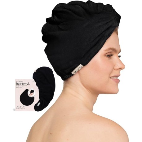 Kitsch Toalla de microfibra para el pelo para mujer, turbante de pelo para secar el cabello mojado, toallas de pelo f ciles de 