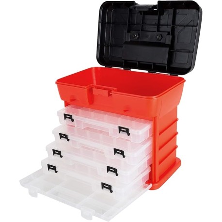 Stalwart - Caja de herramientas 75-3182A Rack System con 4 organizadores, 11 pulgadas