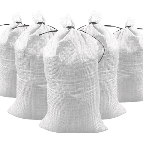 DURASACK Bolsas de arena resistentes con cuerdas de corbata, bolsas de arena de polipropileno tejidas vacías para control de in