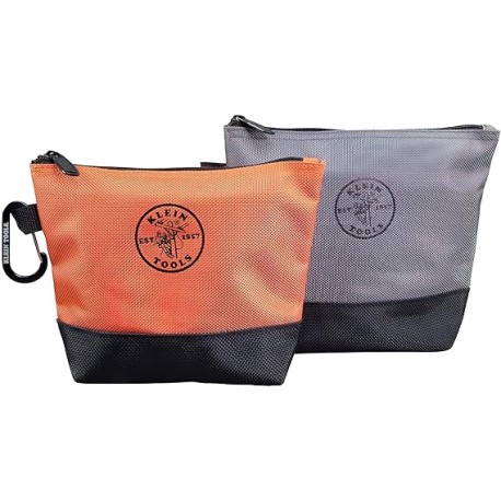 Klein Tools 55470 - Bolsas de herramientas con cierre (lona de 34.3 cm), multicolor, paquete de 2 unidades