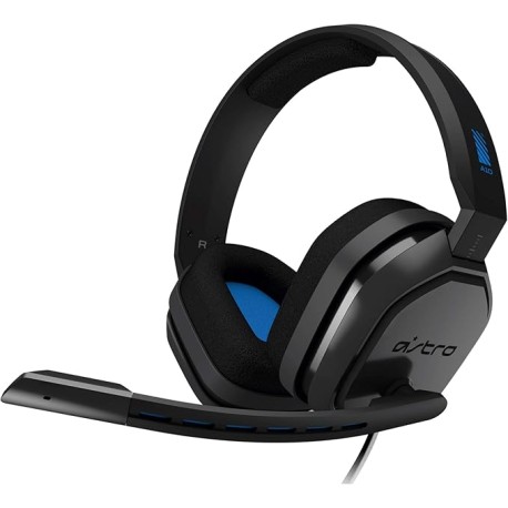 ASTRO Gaming A10 Headsets alámbricos, ligeros y resistentes, ASTRO Audio, clavija de 3.5mm, para PS5, PS4, PC, Mac, móvil - Neg