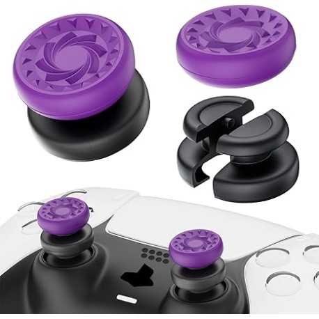 PlayRealm - Extensor de Palanca de Pulgar sin caída y Cubierta de Agarre de Silicona, 2 Juegos para Driver PS5 y PS4 (Whirlpool