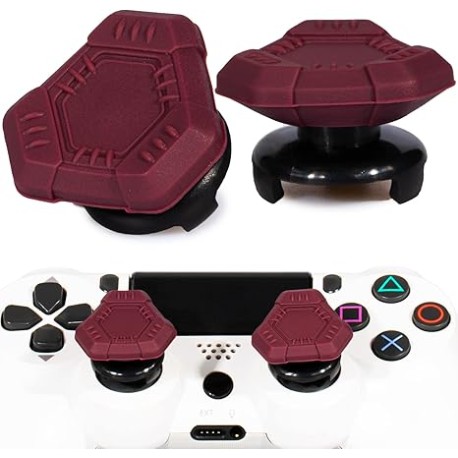 Playrealm FPS Extensor de Palanca de Pulgar y Textura de Goma de Silicona Cubierta de Agarre 2 Juegos para PS5 Dualsenese y PS4