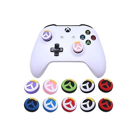 HAKUKU 10 Piezas Thumb Grip Stick Cover Controles inalámbricos de Silicona analógica Gomitas Texturizadas, Mango de Silicona An