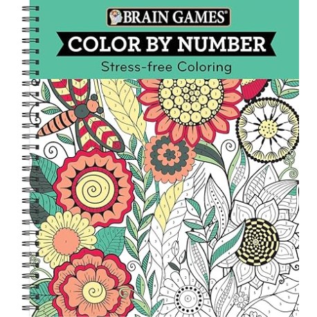 Brain Games - Color by Number: Stress-Free Coloring (Green)