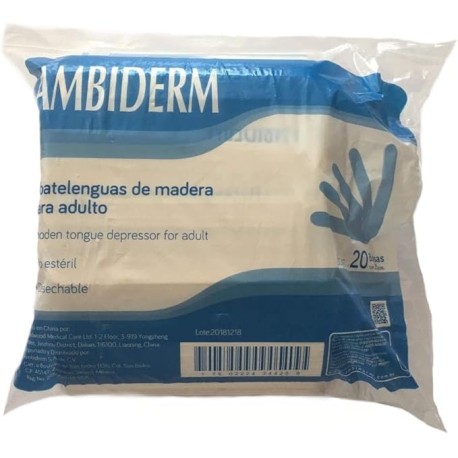 AMBIDERM ABATELENGUAS AMBIDERM C/500 PZAS. EN PAQUETES DE 25