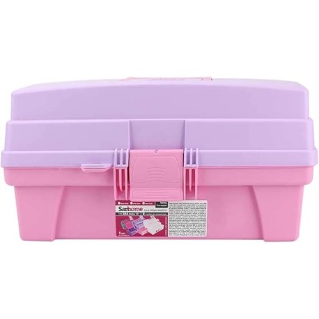 Santul 6239 Caja Vanity, 14 pulgadas, morada/rosa