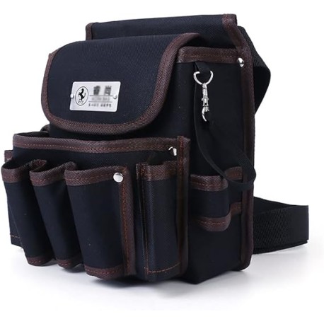 Meryado Bolsa de Herramientas Profesional,para Herramientas de Electricista de Mantenimiento con cinturón Ajustable para Herram