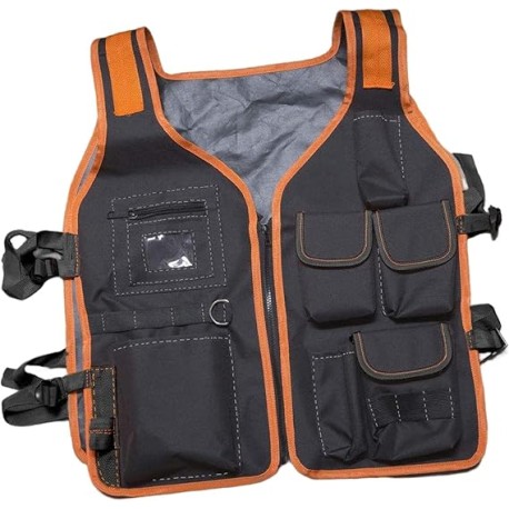 Chaleco de trabajo para hombres Bolsa de herramientas Bolsa de almacenamiento de herramientas de hardware ajustable de tela Oxf