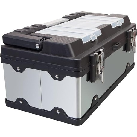Road Dawg ROAD DAWG A5519BD Torin - Caja de herramientas portátil de acero inoxidable de 18 pulgadas, organizador con cerradura