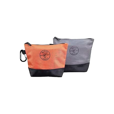 Klein Tools 55470 - Bolsas de herramientas con cierre (lona de 34.3 cm), multicolor, paquete de 2 unidades