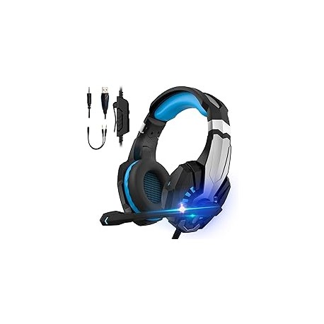 TXG Auriculares para Juegos, Auriculares para Juegos con Aislamiento de Ruido con Cable, Auriculares Gamer con Microfono, Audif