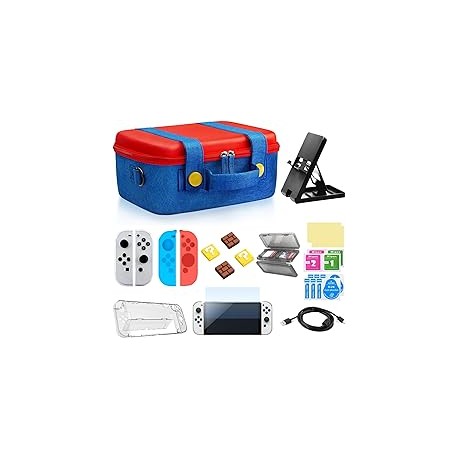 Switch Funda de Viaje Compatible con Nintendo Switch, Funlab Estuche Switch Rígido y Protector, Case bundle de Almacenamiento p