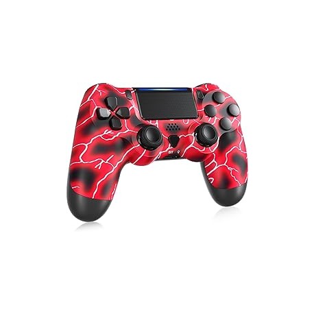 SHINXIN Wireless PS4 Controller, PS4 Controller with Dual Vibration/6-Axis Motion Sensor/Speaker/Audio Jack/Touch Pad/Share But
