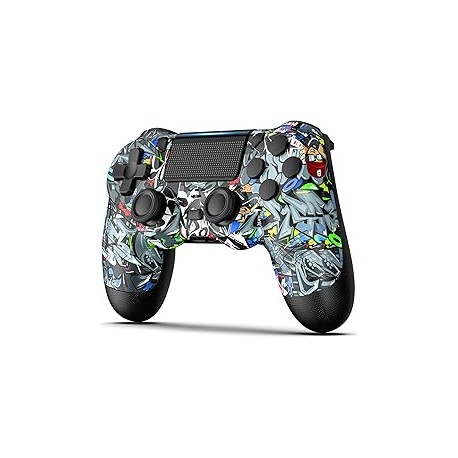 LRSKKD Wireless Controller Compatible with Ps4/Ps4 Slim/Ps4 Pro, Wireless Gams Controller with Dual Vibration, 6-Axis Motion, A