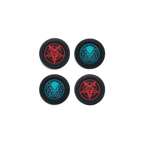Playrealm Soft Rubber Silicone Printing Thumb Grip Cover x 4 for PS5, PS4, Xbox Series X/S, Xbox One, Switch PRO Controller(Uns