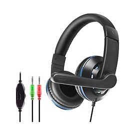 Audifonos para Gamer con Cable, Headset para Juegos con Sonido Estéreo HD, Sensor Magnético de Neodimio de 40 MM, Interruptor d