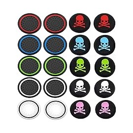 GARCIAS Thumb Grip Stick Cover, 20 Pzs Nuevos Controles inalámbricos de Silicona analógica Gomitas Texturizadas para PS4, PS3, 
