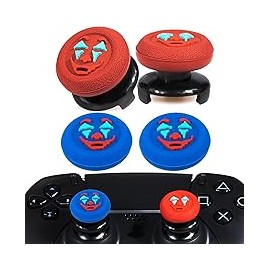 Playrealm FPS Extensor de Palanca de Pulgar y Textura de Goma de Silicona Cubierta de Agarre de 4 Juegos para PS5 Dualsenese y 
