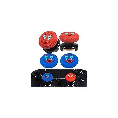 Playrealm FPS Extensor de Palanca de Pulgar y Textura de Goma de Silicona Cubierta de Agarre de 4 Juegos para PS5 Dualsenese y 